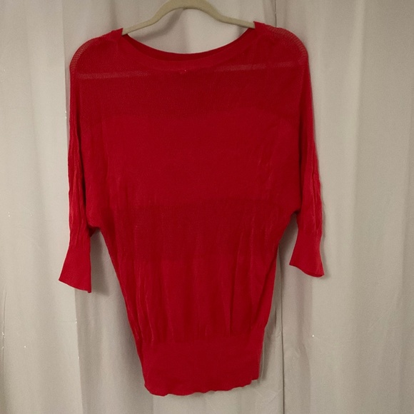Guess Bright Red Sweater Shirt Size M - Picture 2 of 9